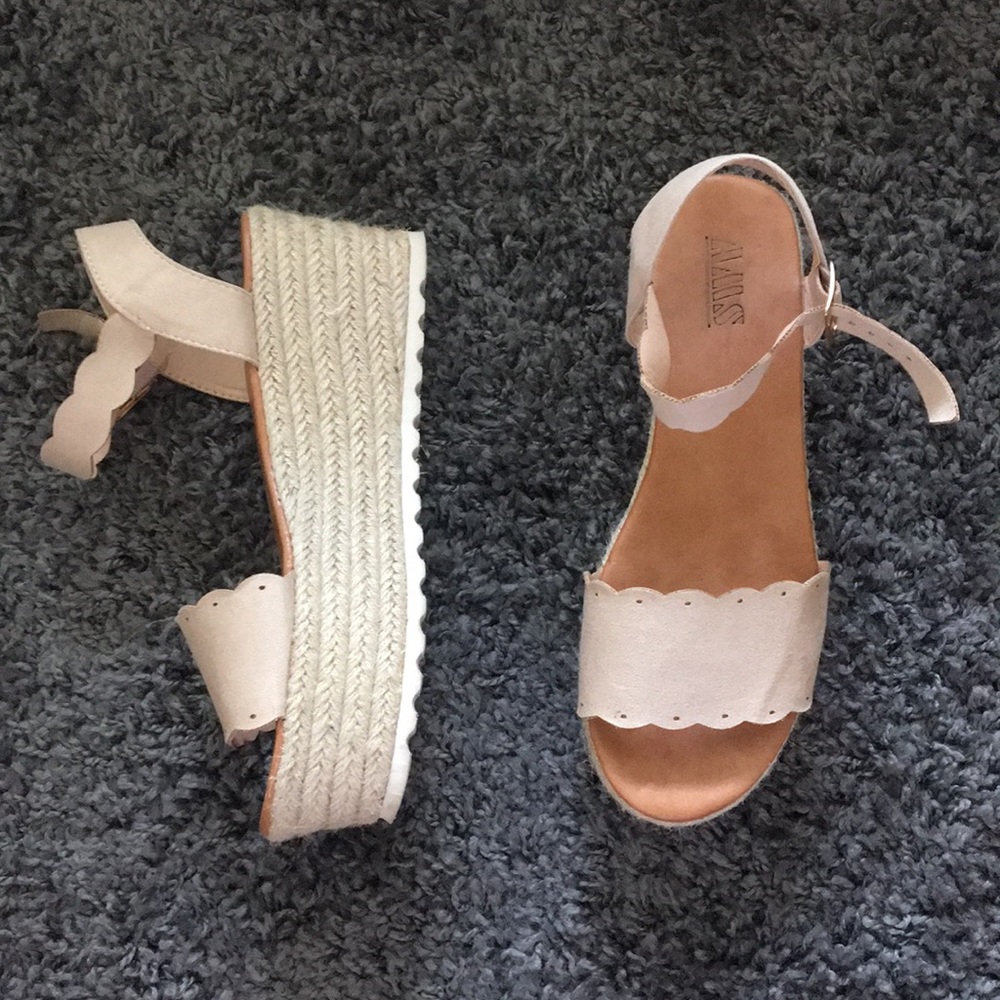 AMS Platform Espadrille Sandals